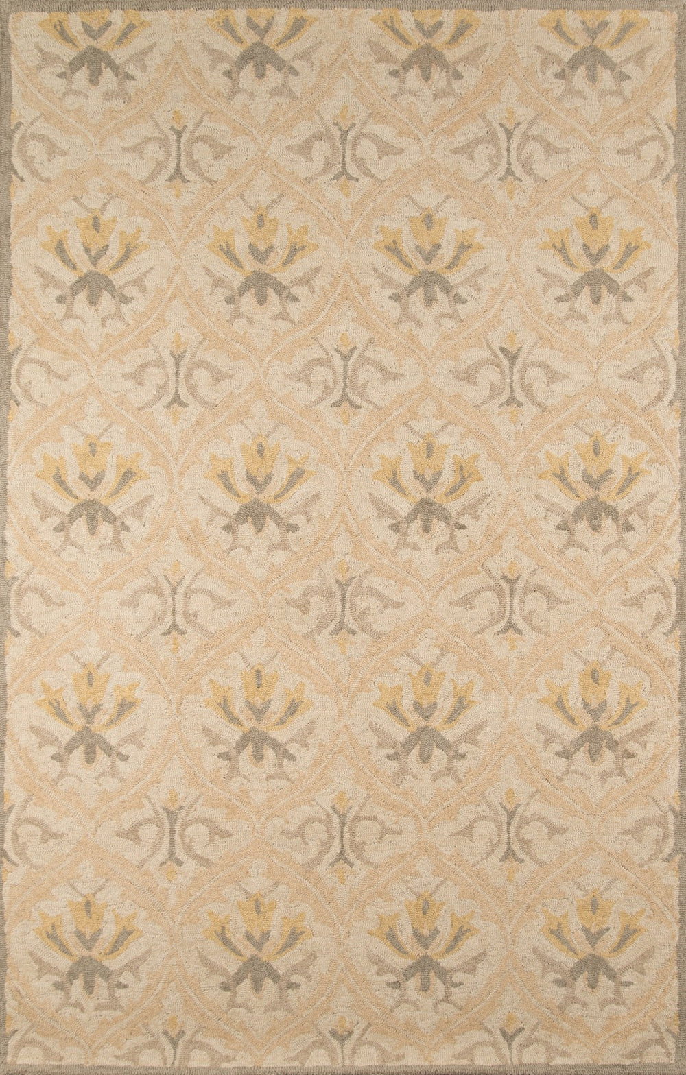 Momeni Newport NP-11 Hand Tufted Casual Floral Indoor Area Rug Beige 9' x 12' NEWPONP-11BGE90C0