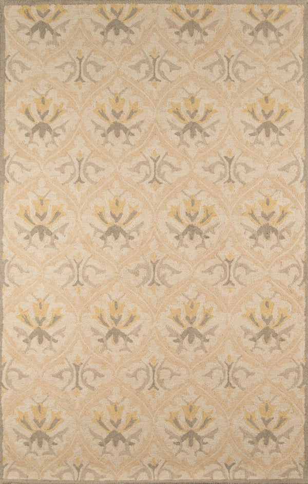 Momeni Newport NP-11 Hand Tufted Casual Floral Indoor Area Rug Beige 9' x 12' NEWPONP-11BGE90C0