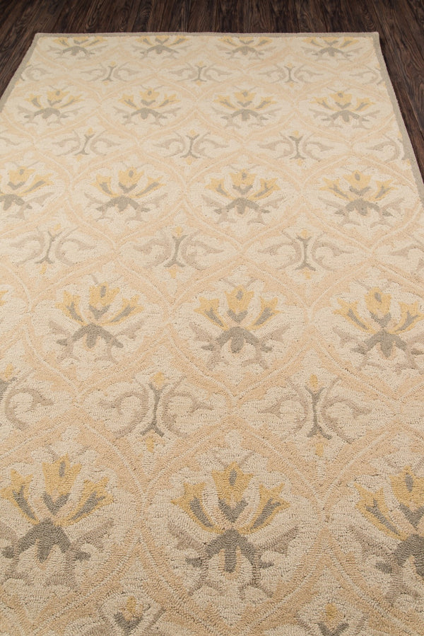 Momeni Newport NP-11 Hand Tufted Casual Floral Indoor Area Rug Beige 9' x 12' NEWPONP-11BGE90C0