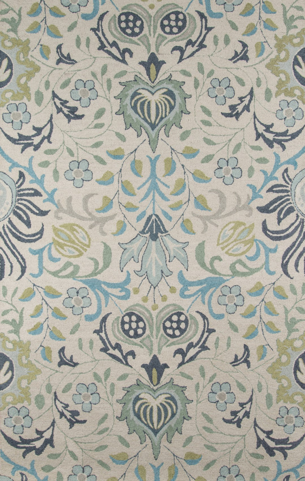 Momeni Newport NP-12 Hand Tufted Casual Floral Indoor Area Rug Blue 9' x 12' NEWPONP-12BLU90C0