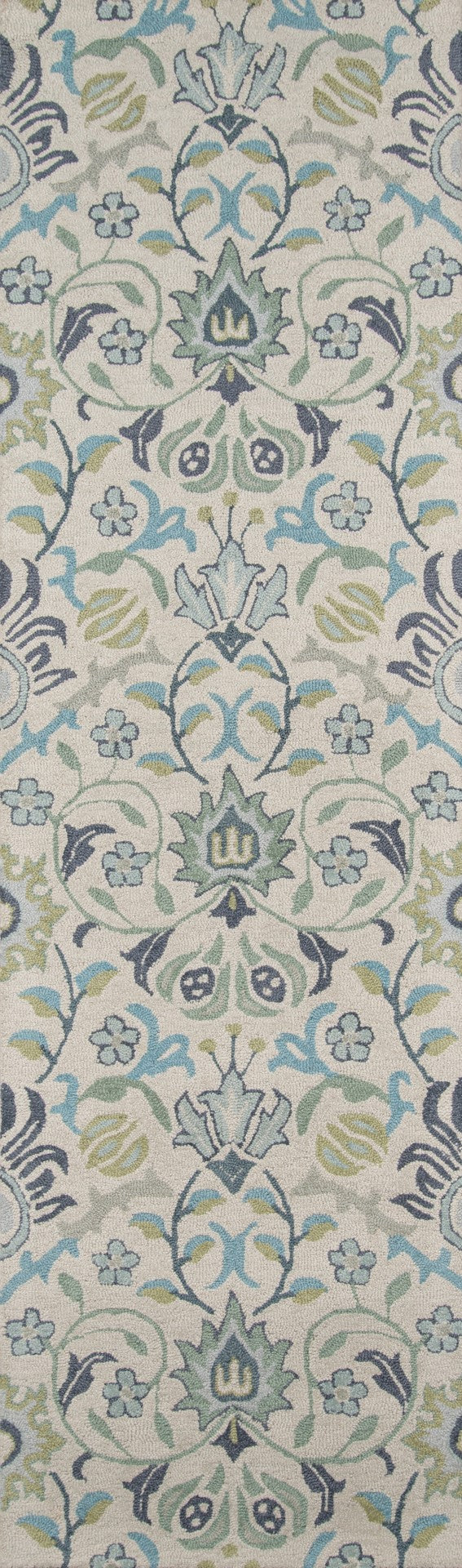 Momeni Newport NP-12 Hand Tufted Casual Floral Indoor Area Rug Blue 9' x 12' NEWPONP-12BLU90C0