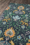 Momeni Newport NP-12 Hand Tufted Casual Floral Indoor Area Rug Navy 9' x 12' NEWPONP-12NVY90C0