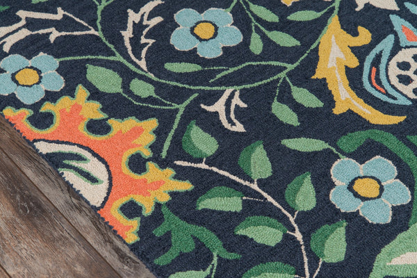 Momeni Newport NP-12 Hand Tufted Casual Floral Indoor Area Rug Navy 9' x 12' NEWPONP-12NVY90C0