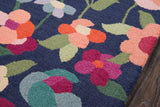 Momeni Newport NP-14 Hand Tufted Casual Floral Indoor Area Rug Navy 9' x 12' NEWPONP-14NVY90C0