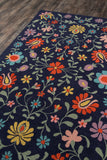 Momeni Newport NP-20 Hand Tufted Casual Floral Indoor Area Rug Navy 9' x 12' NEWPONP-20NVY90C0