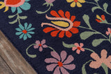 Momeni Newport NP-20 Hand Tufted Casual Floral Indoor Area Rug Navy 9' x 12' NEWPONP-20NVY90C0