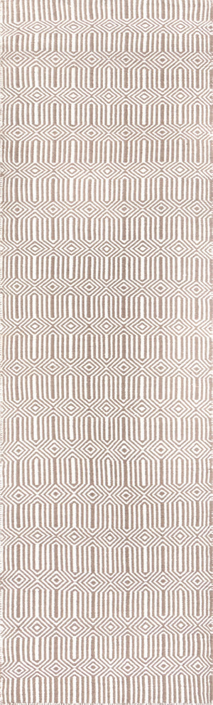 Momeni Erin Gates Newton NWT-1 Hand Woven Contemporary Geometric Indoor/Outdoor Area Rug Brown 9' x 12' NEWTONWT-1BRN90C0