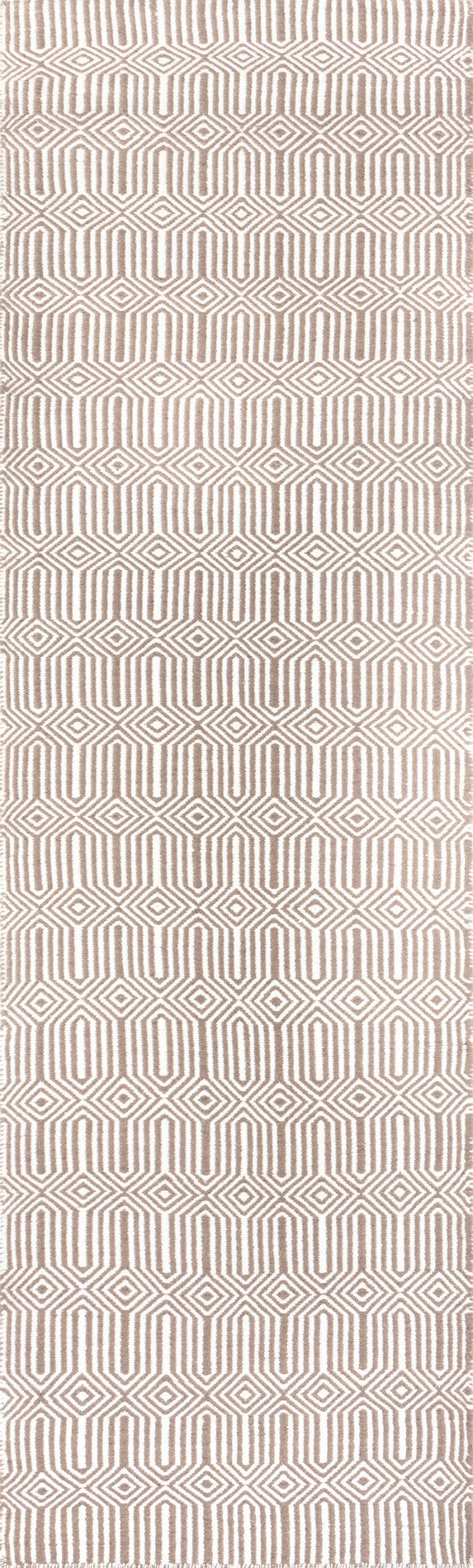 Momeni Erin Gates Newton NWT-1 Hand Woven Contemporary Geometric Indoor/Outdoor Area Rug Brown 9' x 12' NEWTONWT-1BRN90C0