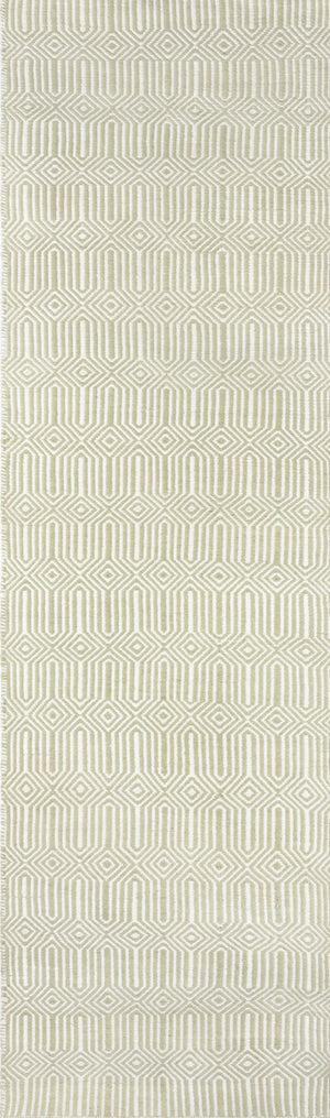 Momeni Erin Gates Newton NWT-1 Hand Woven Contemporary Geometric Indoor/Outdoor Area Rug Green 9' x 12' NEWTONWT-1GRN90C0