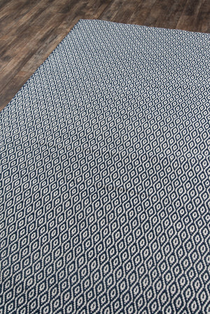 Momeni Erin Gates Newton NWT-3 Hand Woven Contemporary Geometric Indoor/Outdoor Area Rug Navy 9' x 12' NEWTONWT-3NVY90C0