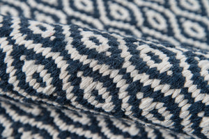 Momeni Erin Gates Newton NWT-3 Hand Woven Contemporary Geometric Indoor/Outdoor Area Rug Navy 9' x 12' NEWTONWT-3NVY90C0