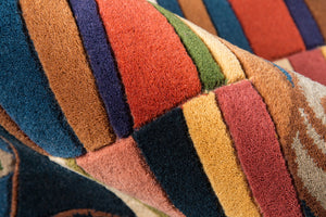 Momeni New Wave NW-02 Hand Tufted Contemporary Abstract Indoor Area Rug Blue 9'6" x 13'6" NEWWANW-02BLU96D6