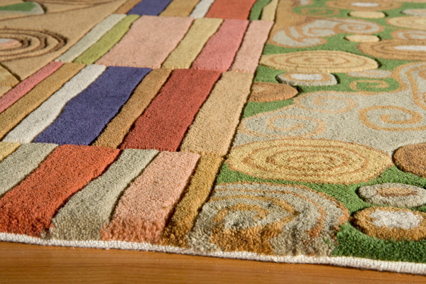 Momeni New Wave NW-02 Hand Tufted Contemporary Abstract Indoor Area Rug Multi 9'6" x 13'6" NEWWANW-02MTI96D6