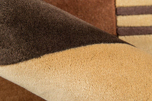 Momeni New Wave NW-06 Hand Tufted Contemporary Geometric Indoor Area Rug Gold 9'6" x 13'6" NEWWANW-06GLD96D6