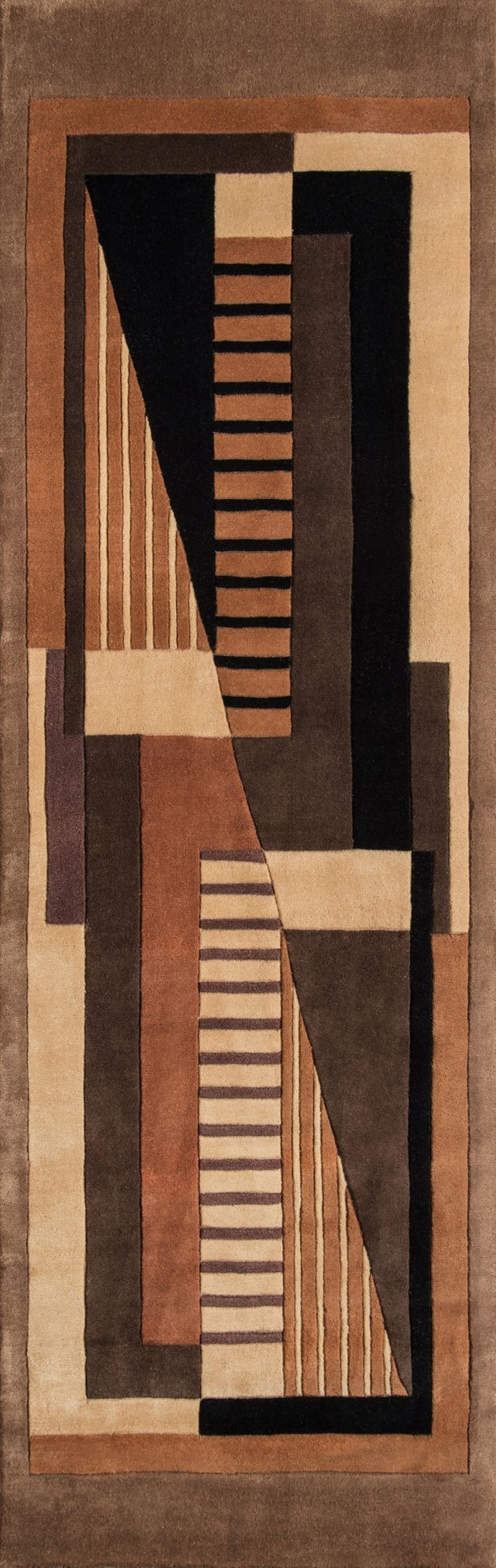 Momeni New Wave NW-06 Hand Tufted Contemporary Geometric Indoor Area Rug Gold 9'6" x 13'6" NEWWANW-06GLD96D6