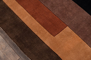 Momeni New Wave NW-06 Hand Tufted Contemporary Geometric Indoor Area Rug Pomegranate 9'6" x 13'6" NEWWANW-06POM96D6