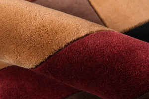 Momeni New Wave NW-06 Hand Tufted Contemporary Geometric Indoor Area Rug Pomegranate 9'6" x 13'6" NEWWANW-06POM96D6