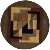 Momeni New Wave NW-06 Hand Tufted Contemporary Geometric Indoor Area Rug Pomegranate 9'6" x 13'6" NEWWANW-06POM96D6