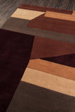 Momeni New Wave NW-19 Hand Tufted Contemporary Geometric Indoor Area Rug Wine 7'9" x 7'9" Round NEWWANW-19WIN790R
