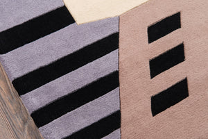 Momeni New Wave NW-22 Hand Tufted Contemporary Geometric Indoor Area Rug Black 9'6" x 13'6" NEWWANW-22BLK96D6