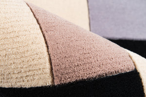 Momeni New Wave NW-22 Hand Tufted Contemporary Geometric Indoor Area Rug Black 9'6" x 13'6" NEWWANW-22BLK96D6