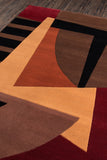 Momeni New Wave NW-22 Hand Tufted Contemporary Geometric Indoor Area Rug Pomegranate 9'6" x 13'6" NEWWANW-22POM96D6