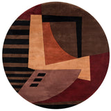 Momeni New Wave NW-22 Hand Tufted Contemporary Geometric Indoor Area Rug Pomegranate 9'6" x 13'6" NEWWANW-22POM96D6