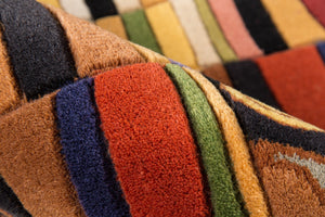 Momeni New Wave NW-33 Hand Tufted Contemporary Abstract Indoor Area Rug Black 9'6" x 13'6" NEWWANW-33BLK96D6