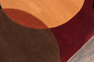 Momeni New Wave NW-37 Hand Tufted Contemporary Geometric Indoor Area Rug Black 9'6" x 13'6" NEWWANW-37BLK96D6