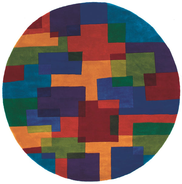 Momeni New Wave NW-49 Hand Tufted Contemporary Geometric Indoor Area Rug Multi 9'6" x 13'6" NEWWANW-49MTI96D6