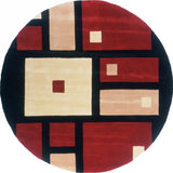 Momeni New Wave NW-50 Hand Tufted Contemporary Geometric Indoor Area Rug Black 9'6" x 13'6" NEWWANW-50BLK96D6