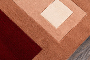 Momeni New Wave NW-50 Hand Tufted Contemporary Geometric Indoor Area Rug Red 9'6" x 13'6" NEWWANW-50RED96D6