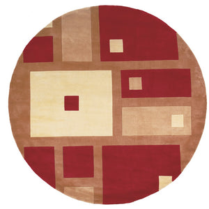 Momeni New Wave NW-50 Hand Tufted Contemporary Geometric Indoor Area Rug Red 9'6" x 13'6" NEWWANW-50RED96D6