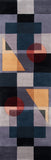Momeni New Wave NW-54 Hand Tufted Contemporary Geometric Indoor Area Rug Blue 9'6" x 13'6" NEWWANW-54BLU96D6