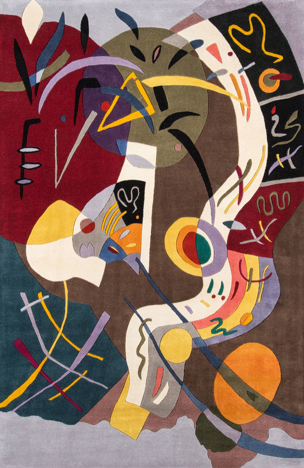 Momeni New Wave NW-61 Hand Tufted Contemporary Abstract Indoor Area Rug Multi 9'6" x 13'6" NEWWANW-61MTI96D6