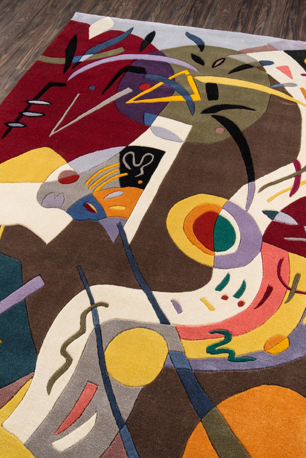 Momeni New Wave NW-61 Hand Tufted Contemporary Abstract Indoor Area Rug Multi 9'6" x 13'6" NEWWANW-61MTI96D6