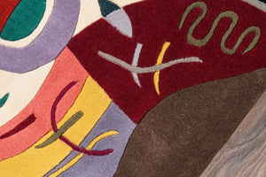 Momeni New Wave NW-61 Hand Tufted Contemporary Abstract Indoor Area Rug Multi 9'6" x 13'6" NEWWANW-61MTI96D6