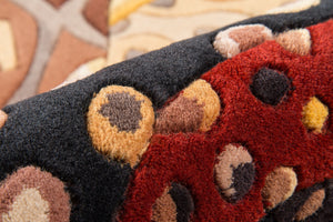 Momeni New Wave NW-71 Hand Tufted Contemporary Abstract Indoor Area Rug Multi 9'6" x 13'6" NEWWANW-71MTI96D6