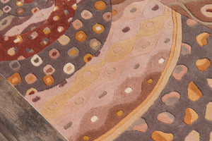 Momeni New Wave NW-71 Hand Tufted Contemporary Abstract Indoor Area Rug Natural 9'6" x 13'6" NEWWANW-71NAT96D6