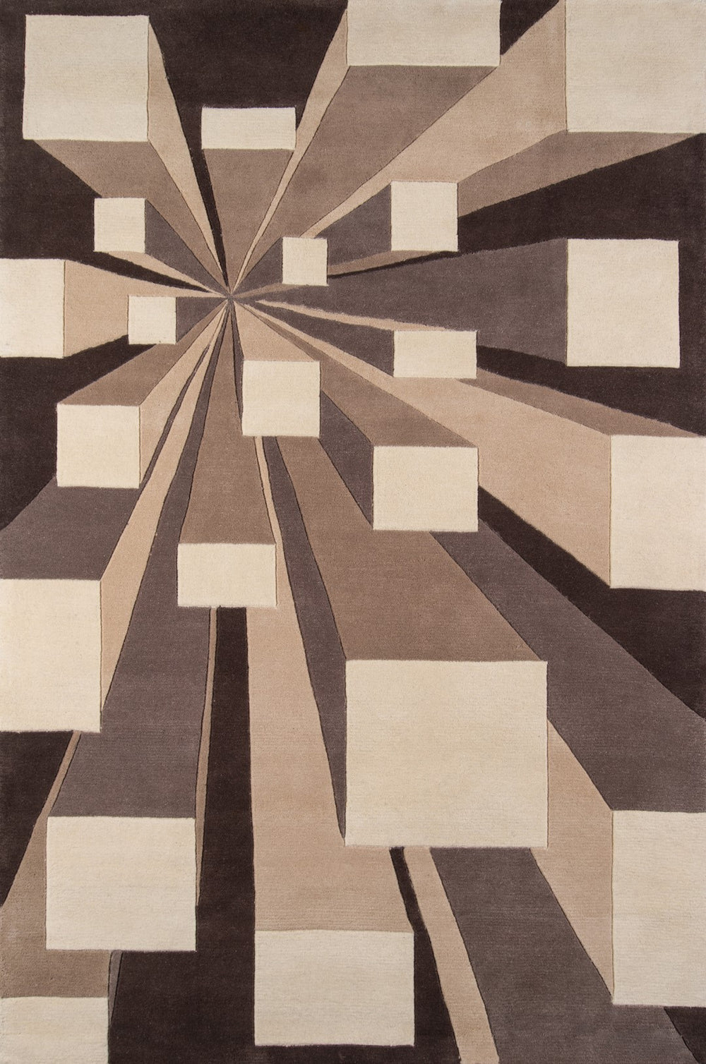 Momeni New Wave NW128 Hand Tufted Contemporary Geometric Indoor Area Rug Concrete 8' x 11' NEWWANW128COT80B0