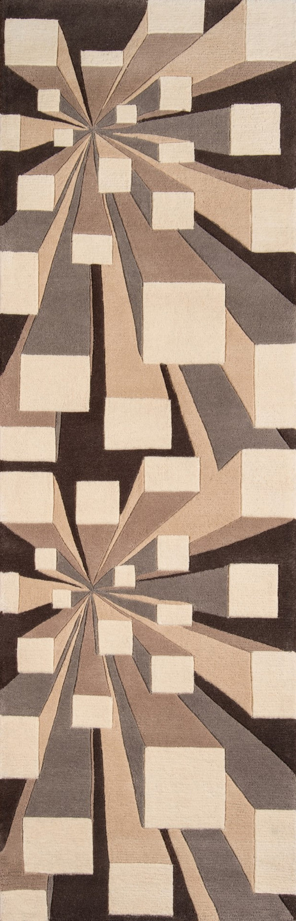 Momeni New Wave NW128 Hand Tufted Contemporary Geometric Indoor Area Rug Concrete 8' x 11' NEWWANW128COT80B0