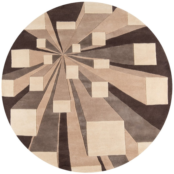 Momeni New Wave NW128 Hand Tufted Contemporary Geometric Indoor Area Rug Concrete 8' x 11' NEWWANW128COT80B0