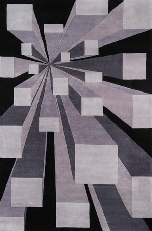 Momeni New Wave NW128 Hand Tufted Contemporary Geometric Indoor Area Rug Gotham 9'6" x 13'6" NEWWANW128GOT96D6