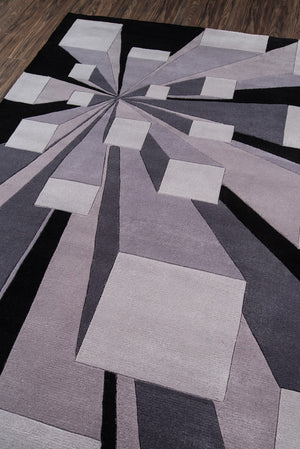 Momeni New Wave NW128 Hand Tufted Contemporary Geometric Indoor Area Rug Gotham 9'6" x 13'6" NEWWANW128GOT96D6