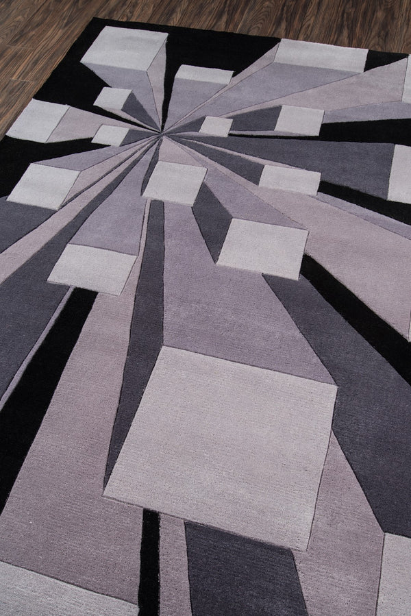 Momeni New Wave NW128 Hand Tufted Contemporary Geometric Indoor Area Rug Gotham 9'6" x 13'6" NEWWANW128GOT96D6