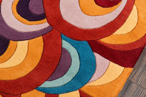 Momeni New Wave NW131 Hand Tufted Contemporary Geometric Indoor Area Rug Multi 9'6" x 13'6" NEWWANW131MTI96D6