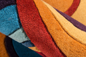 Momeni New Wave NW131 Hand Tufted Contemporary Geometric Indoor Area Rug Multi 9'6" x 13'6" NEWWANW131MTI96D6