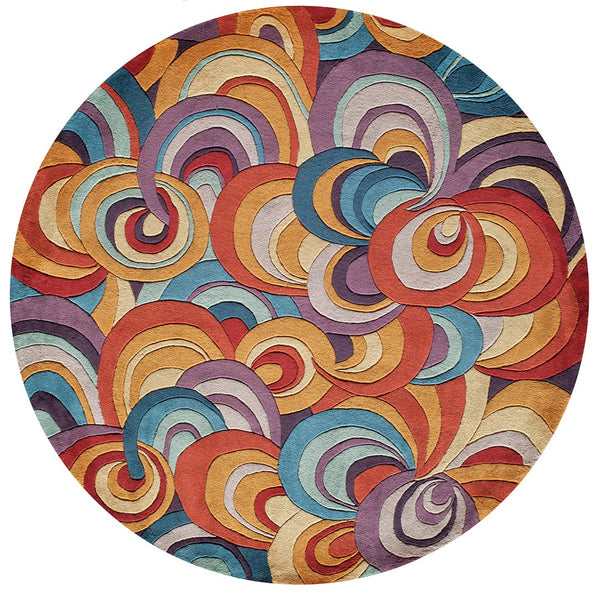 Momeni New Wave NW131 Hand Tufted Contemporary Geometric Indoor Area Rug Multi 9'6" x 13'6" NEWWANW131MTI96D6