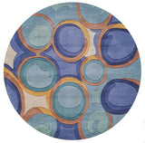 Momeni New Wave NW133 Hand Tufted Contemporary Geometric Indoor Area Rug Blue 9'6" x 13'6" NEWWANW133BLU96D6