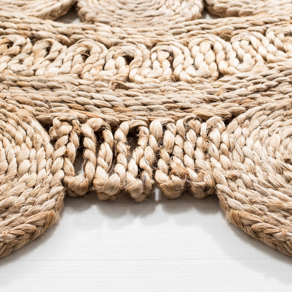 Natural Fiber 161 Contemporary Hand Woven 100% Jute Rug Natural